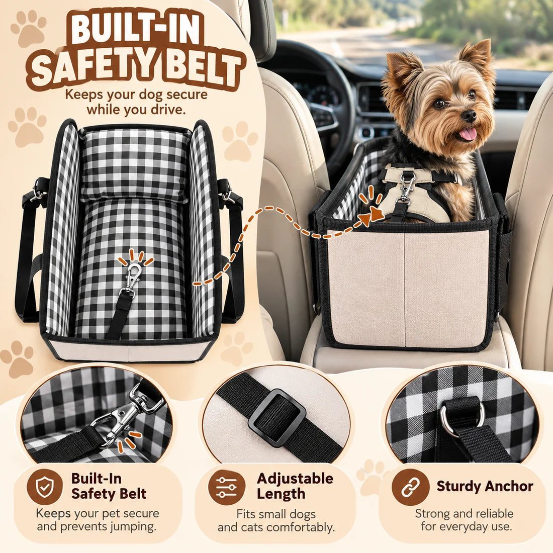 VeyloPets™ Console Pet Car Seat